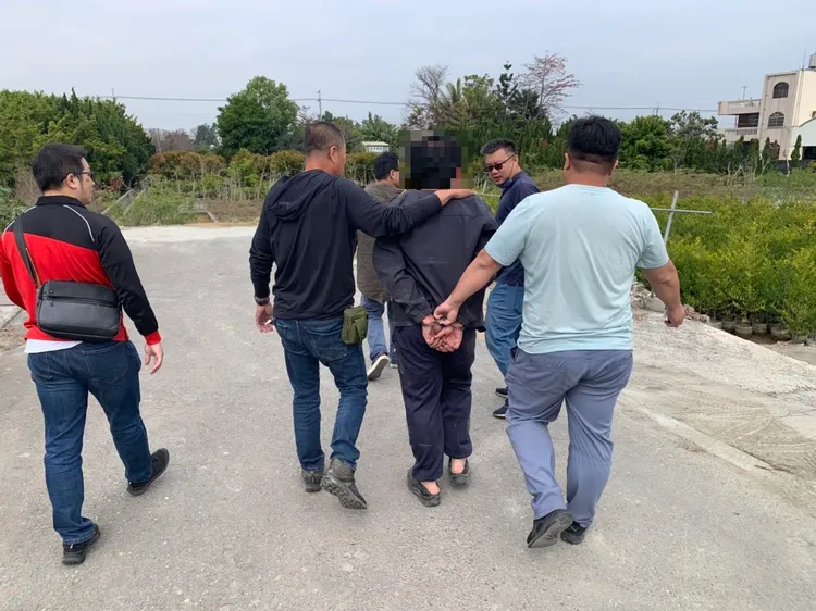 警方將朱漢宗逮捕歸案。彰化地檢署提供