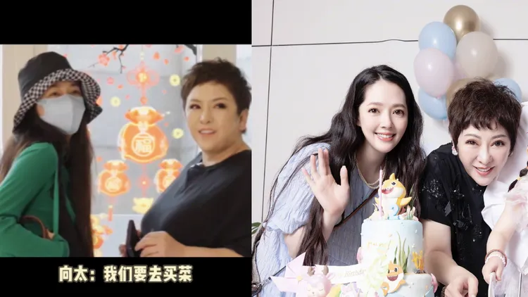 郭碧婷和婆婆向太合體拍抖音。翻攝向太抖音、微博