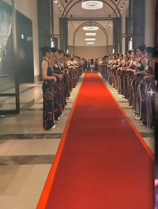 明仁會春酒畫面震撼了台灣黑白兩道。翻攝畫面