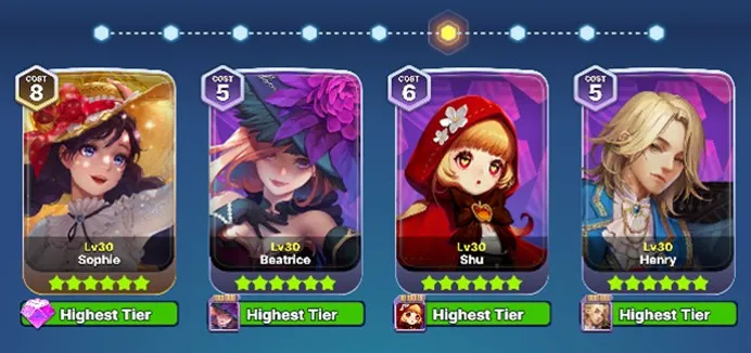 策略性的桌遊玩法，不同角色卡有各自不同的技能。