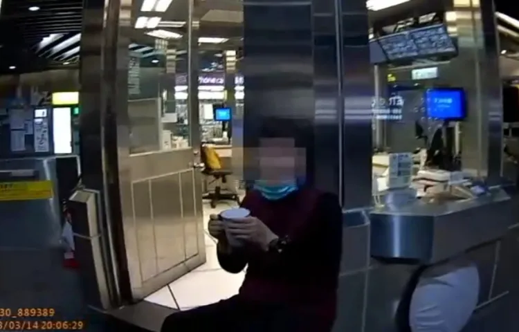 老婦人在大安捷運站被尋獲。翻攝畫面