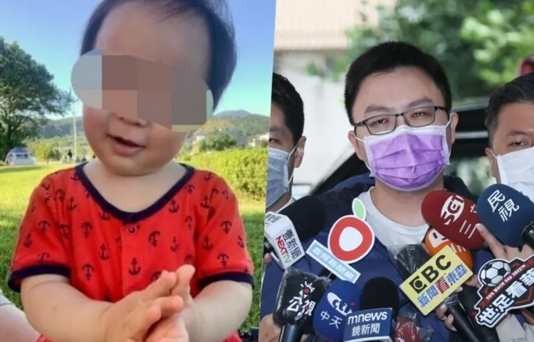 恩恩爸(右)認為2歲兒(左)因新北市府疏失，延誤就醫喪命。翻攝恩恩爸臉書