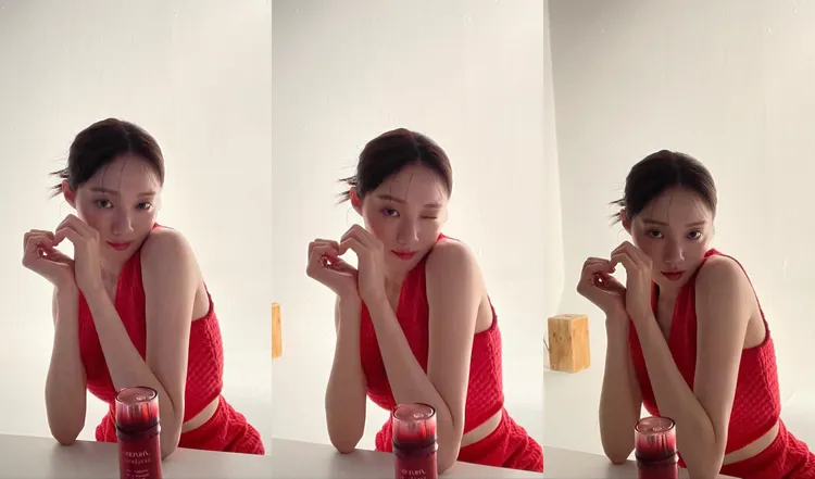 李聖經為資生堂代言分享了俏皮的3連拍。翻攝heybiblee