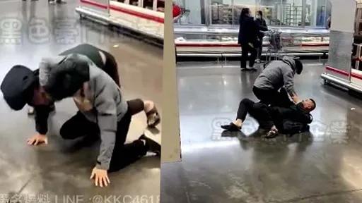 好市多「格鬥盃」又來了! 瘦男技高一籌撂倒壯漢 開打原因很環保