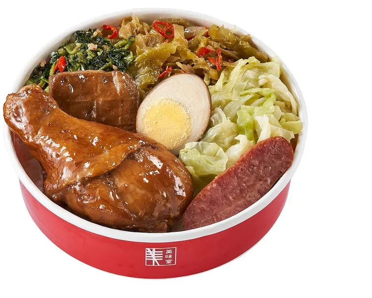 美味堂-招牌雞腿便當。業者提供