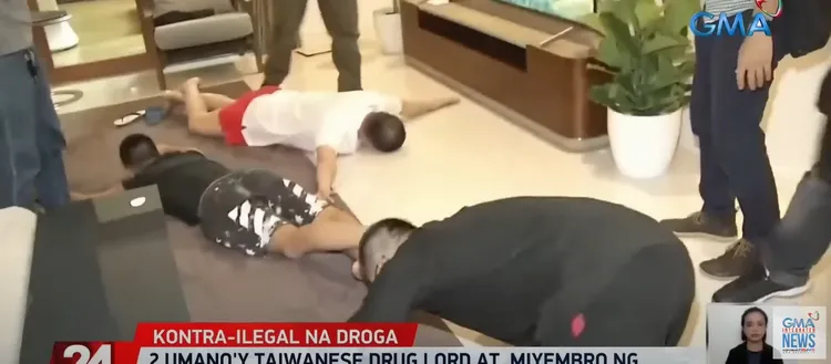 菲國警方逮捕陳建寧及其他共犯。翻攝畫面