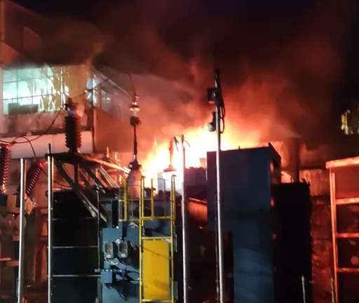 桃園大湳變電所深夜火警　6千多戶瞬間停電1分鐘