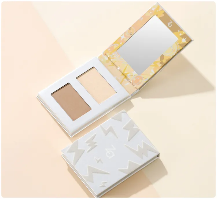 懂修容可打造心機小臉，「Za林暮光高光修容盤」是針對亞洲人膚色而設計，高光提亮還可當眉彩使用。