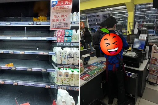 別問啦!全聯店員揹雞蛋完售公告「只剩這個蛋」 網笑噴:超強行銷
