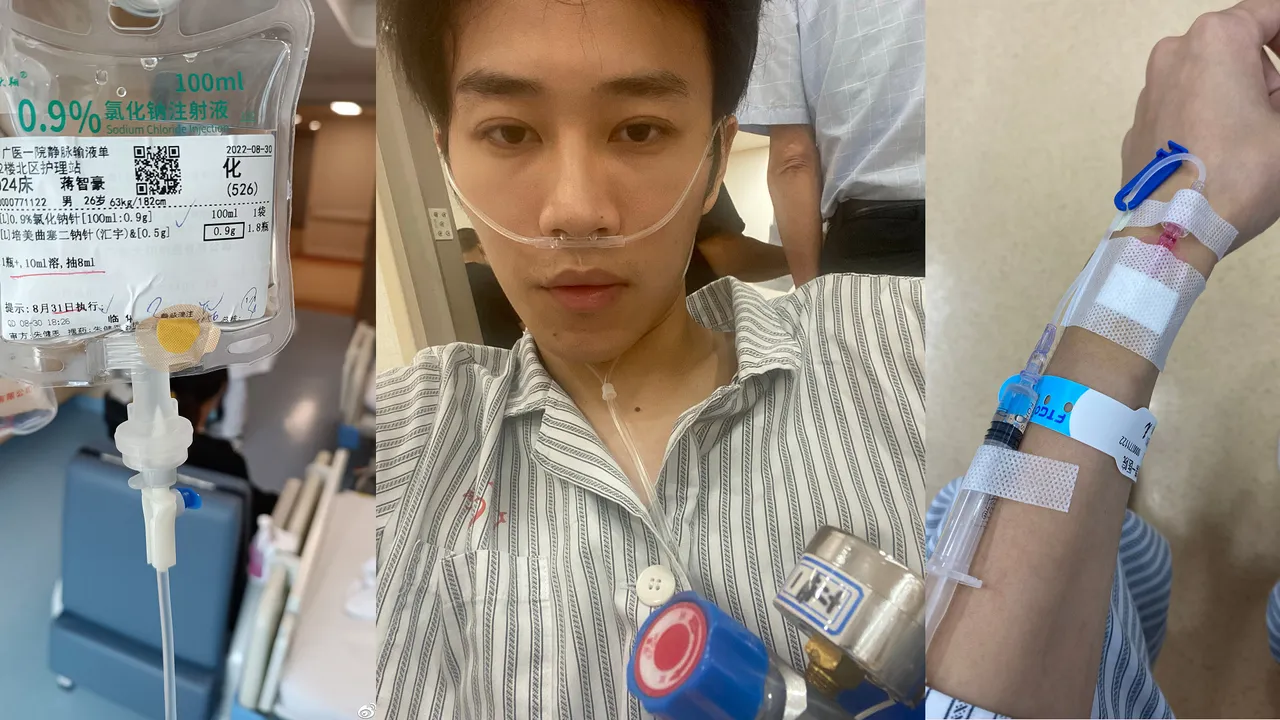 26歲的蔣智豪不抽菸,沒想到肺癌找上自己。翻攝蔣智豪微博