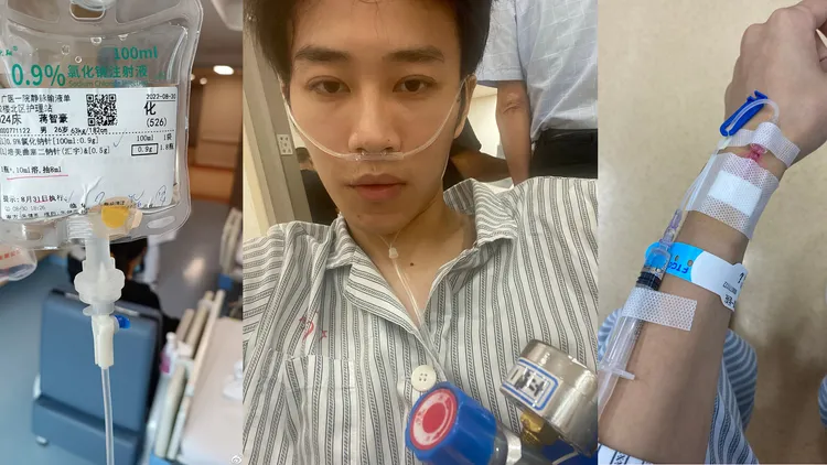 26歲的蔣智豪不抽菸，沒想到肺癌找上自己。翻攝蔣智豪微博