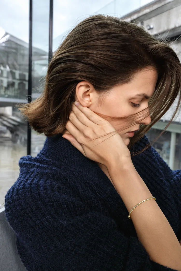 Signature Diamonds系列18K金鑽石網球手鍊，39萬元。品牌提供