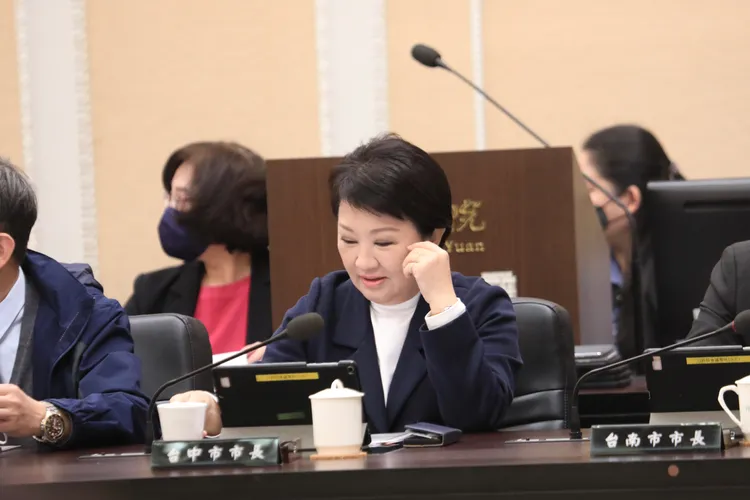 盧秀燕今天再次出席行政院會。台中市政府提供