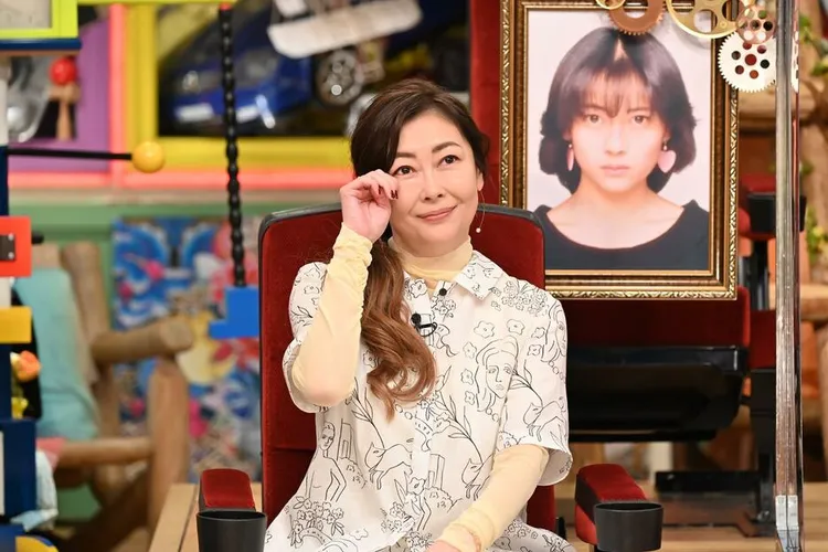 中山美穗上綜藝節目，發福的模樣讓人很衝擊。翻攝朝日電視台