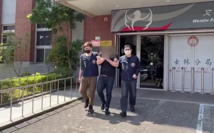 警方將黃男送辦。翻攝畫面