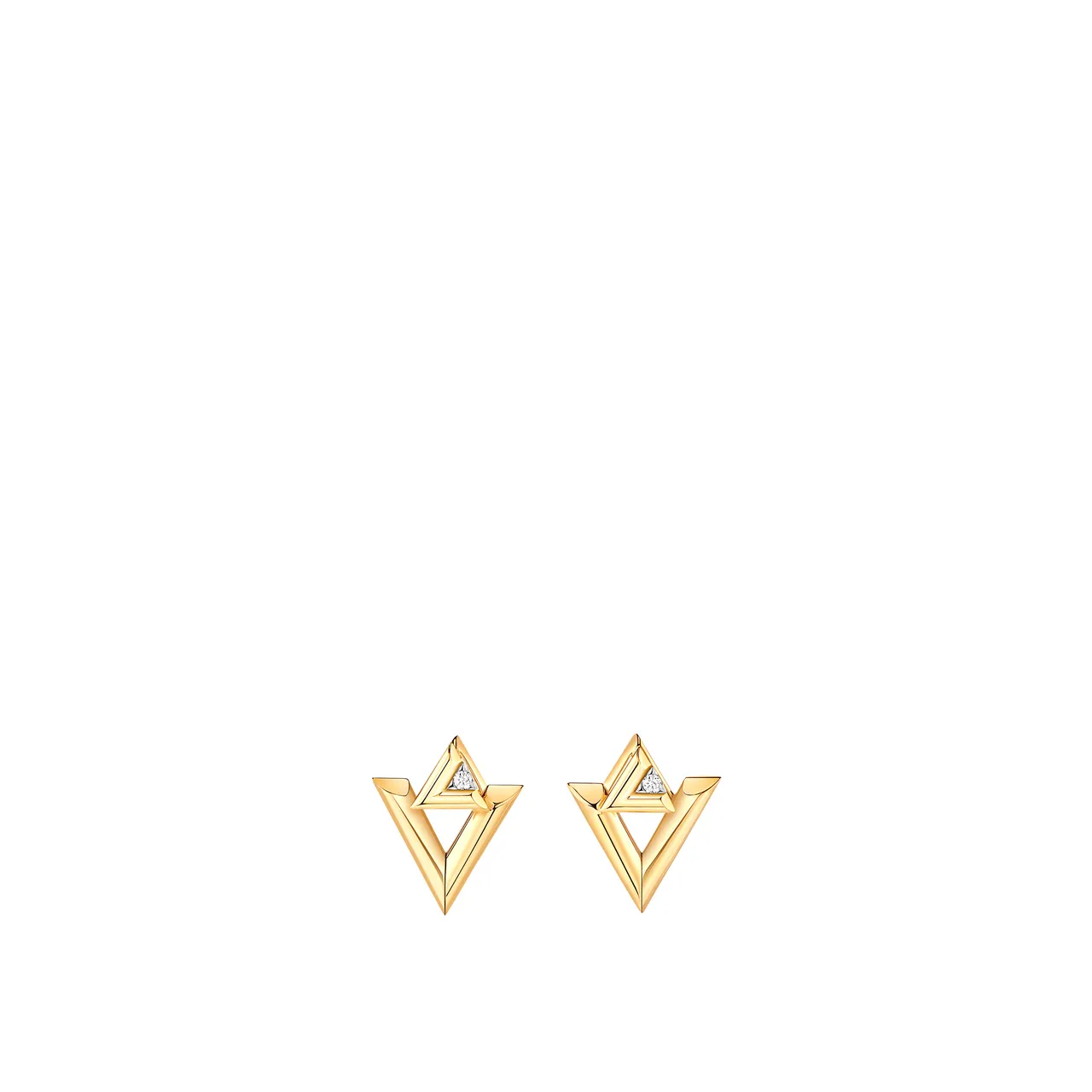 LV Volt One 18K金及鑲鑽耳環,26萬元。品牌提供