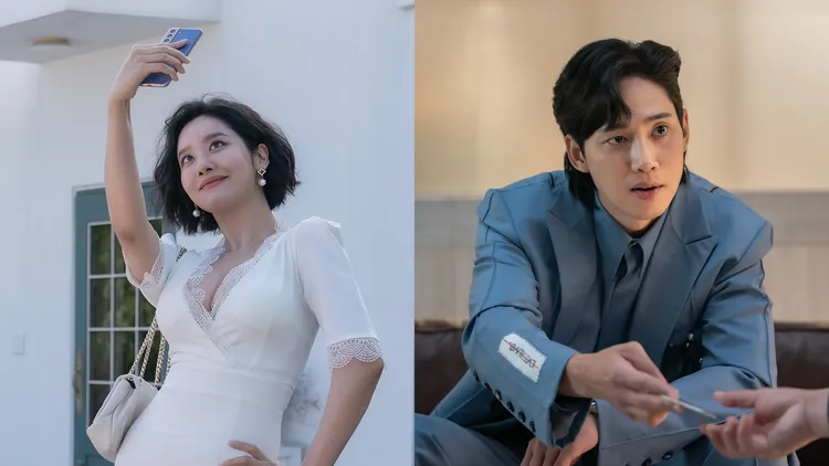 車珠英（左圖）劇中喜歡朴成勳，第1部就有許多爆乳畫面，她刻意吃胖6公斤。Netflix提供