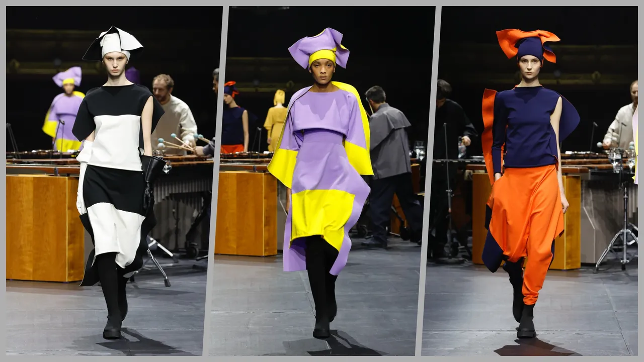 Shaped系列的靈感來自於「非傳統形狀的畫布」，使用了雙針織技術，將兩塊布料拼接在一起，頸部和身體的部分分別針織，衣物的稜角形狀帶來獨特的輪廓和對比色彩，並可做正反交錯穿著，創造出不同的樣貌。品牌提供