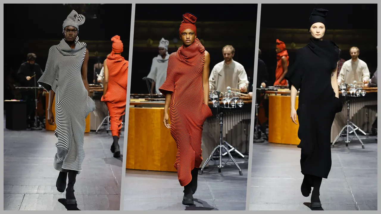 Counterpoint系列是無縫針織系列，不規則的形狀藉編織結構的不同而創造，透過在不同方向的編織方法，迫使布料相互拉扯，產生獨特的扭曲的樣貌，布料上顯現的條紋圖案，顯示著針織的脈絡方向，進一步凸顯布料與身體之間的扭曲狀態。品牌提供