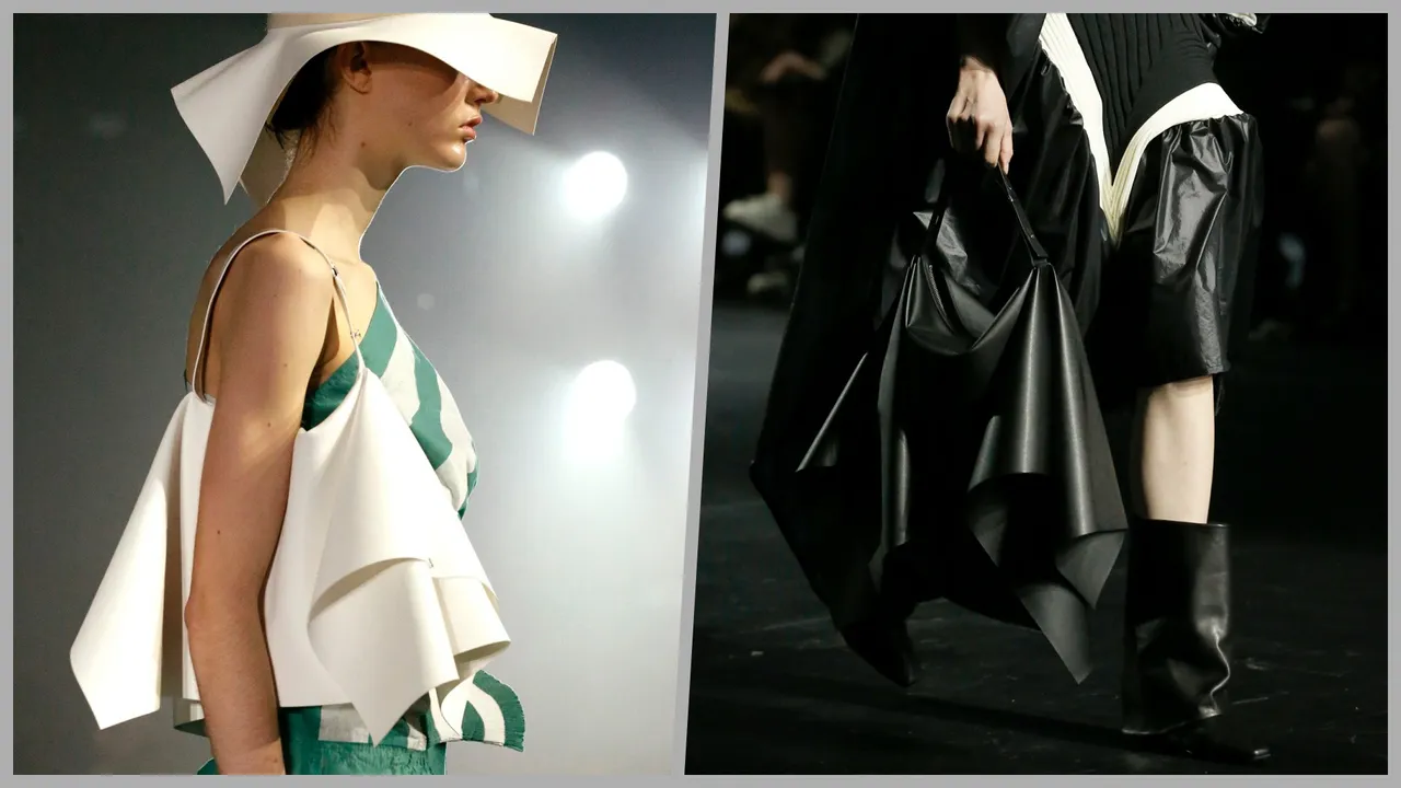 Square包款系列，概念風格像似被一塊布輕巧且不經意地覆蓋著，行進移動時會創造出自然輕盈擺動的褶縐。品牌提供