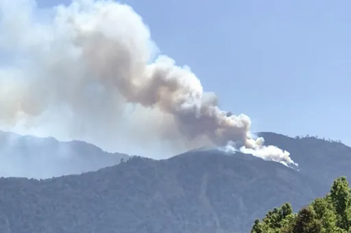 大鹿林道起火延燒2甲地 恐怖濃煙沖天!急召空勤總隊救援