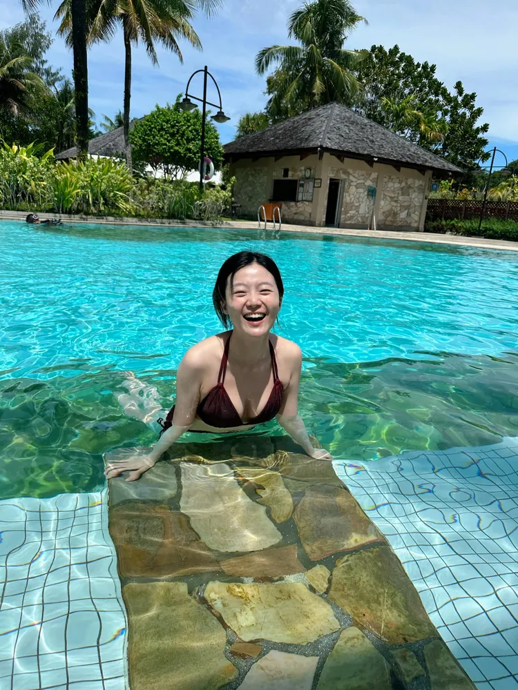 上千網友驚豔楊小黎的好身材。翻攝自楊小黎臉書