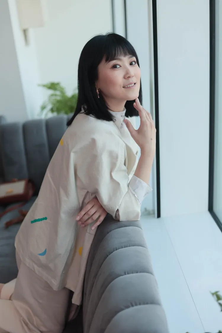 曹雅雯受訪時談到，創作新專輯的過程一度「難產」。彭欣偉攝