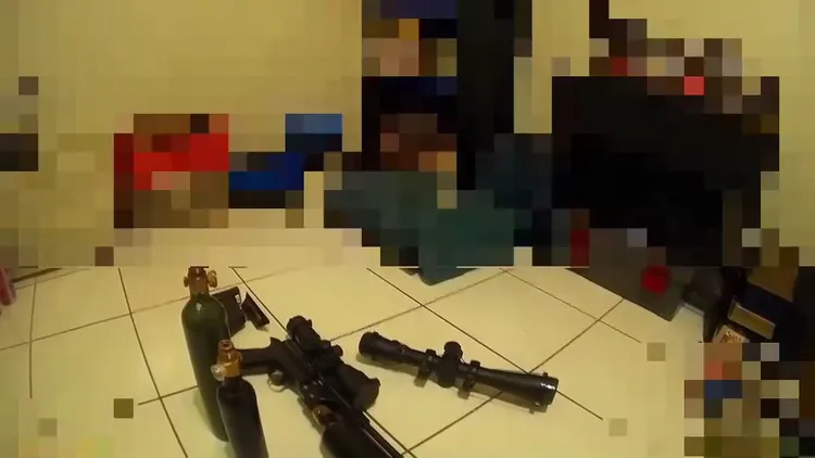 警方在田男家中發現槍枝。蘆洲警分局提供