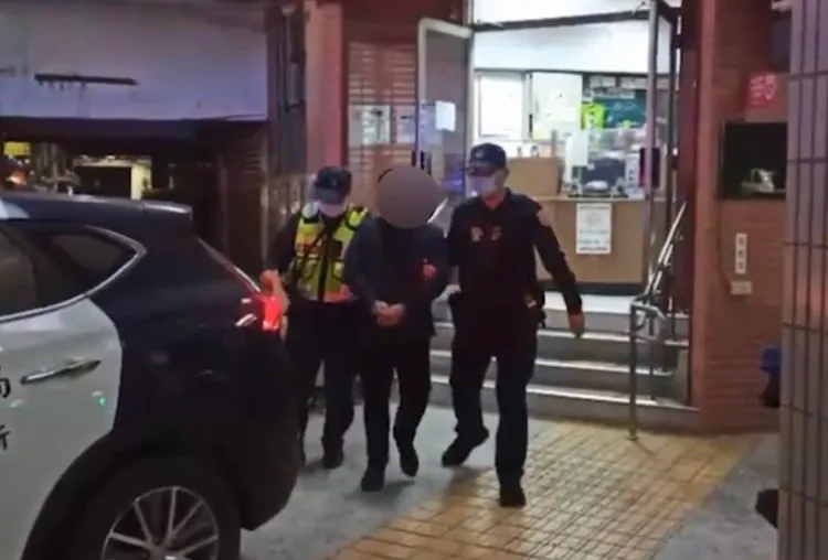 陳男被警方移送法辦。讀者提供