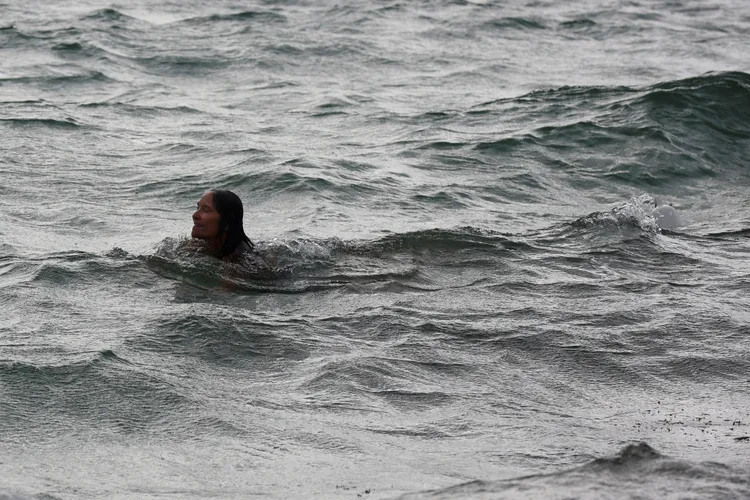 史蒂芬說海泳對她來說不只是運動，也療癒心靈。路透社