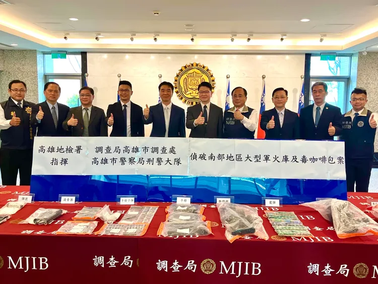 專案小組順利破獲南部大型軍火庫。調查局提供