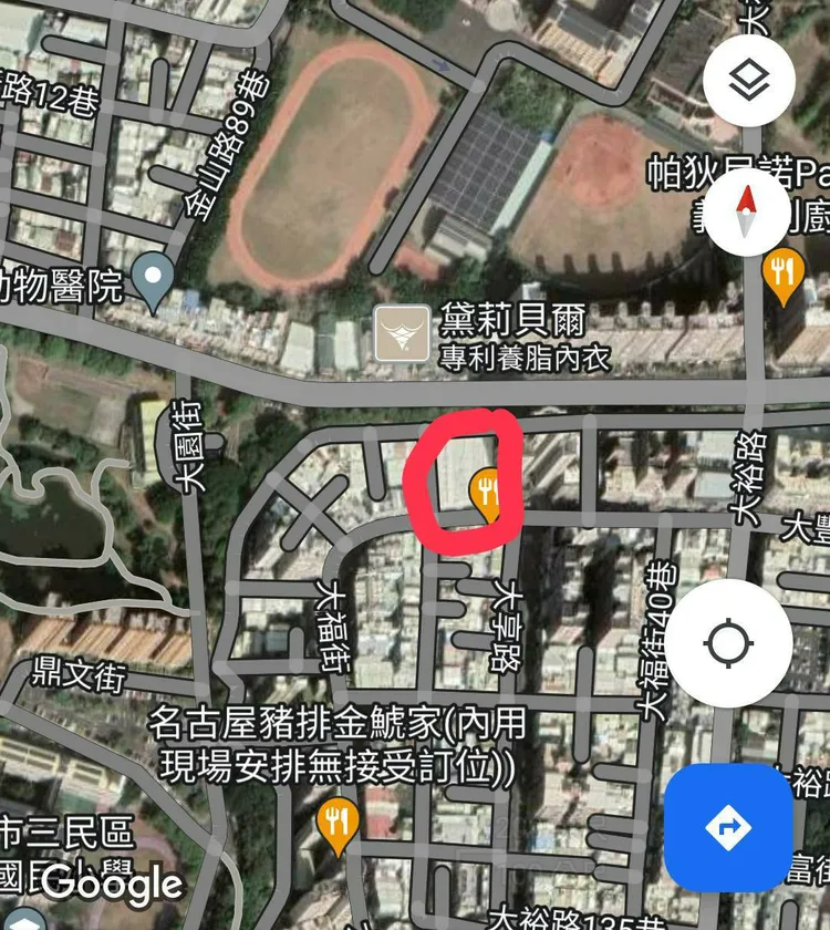 土地鳥瞰圖。翻攝google map