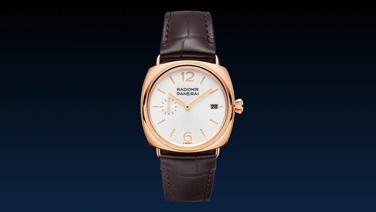 沛納海Radiomir Quaranta Goldtech腕錶（型號PAM01026），55萬9000元。品牌提供