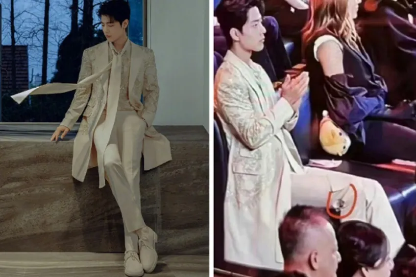 肖战穿Elie Saab 2023春夏高定，却被发现穿破了1个洞。