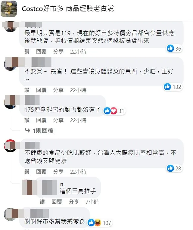 網友看法不一。翻攝自臉書「Costco好市多 商品經驗老實說」