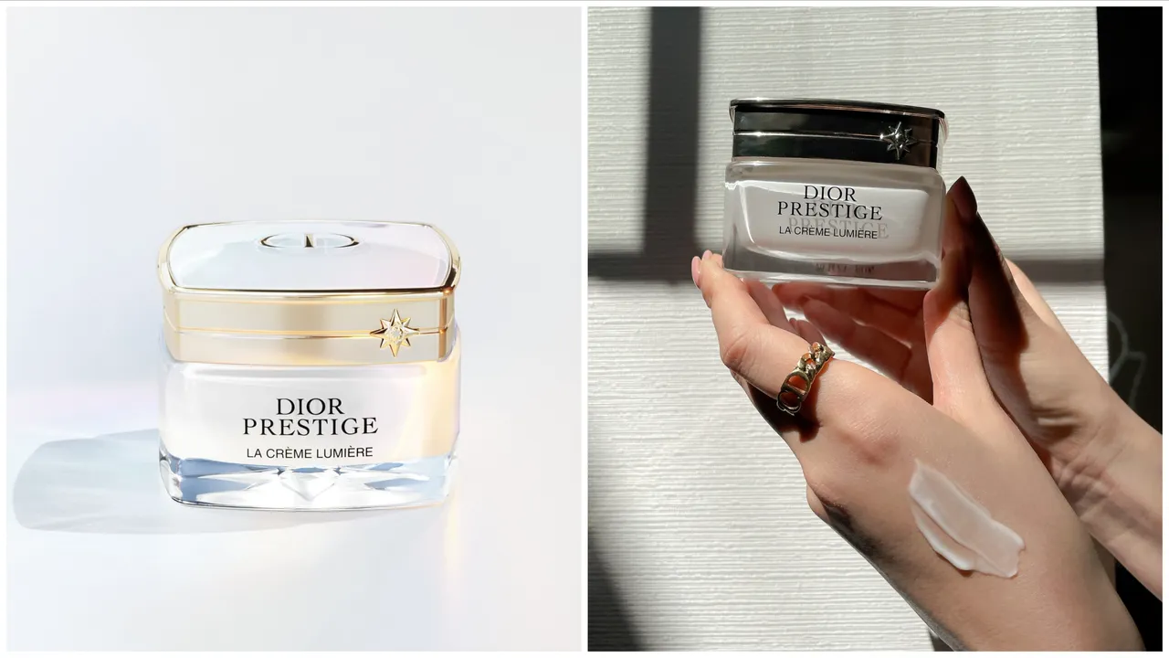 Dior精萃再生光燦淨白賦活乳霜， 50ml／1萬5500元、填充瓶1萬3950元。左圖品牌提供、右圖張家玲攝