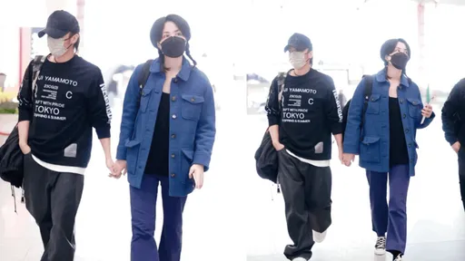 不藏了！王菲謝霆鋒機場高調曬愛　重現「世紀牽手」經典畫面