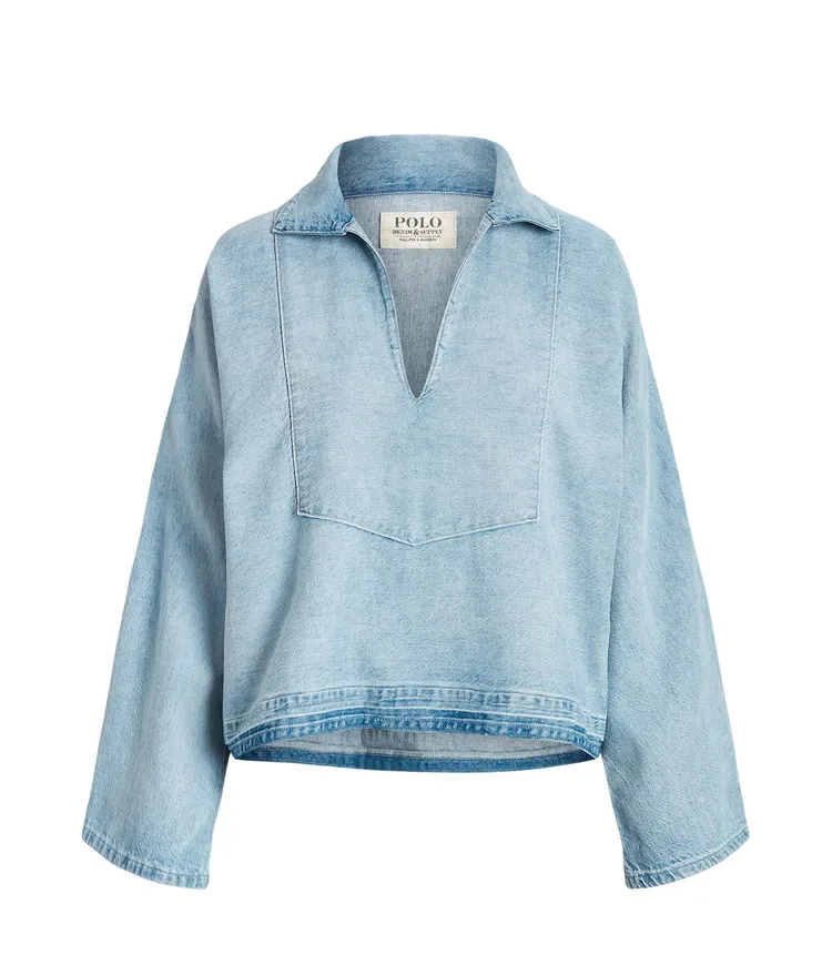 長袖丹寧罩衫，8880元。品牌提供