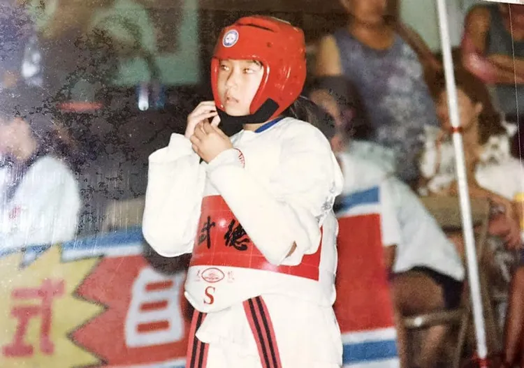 許貴雅曾是跆拳道選手。翻攝自許貴雅臉書