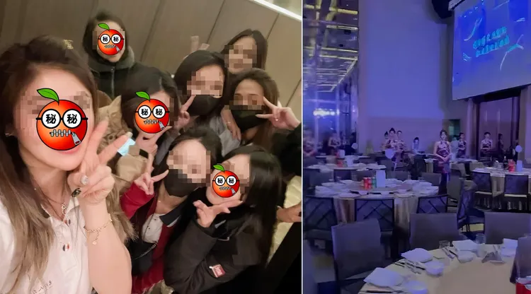 據悉，現場旗袍辣妹多來自禮儀公司。翻攝畫面