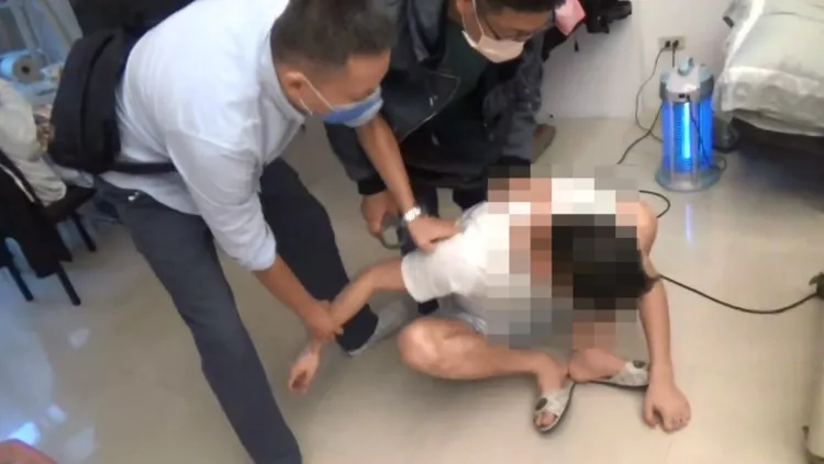 警方逮捕竹聯幫明仁會成員。翻攝畫面