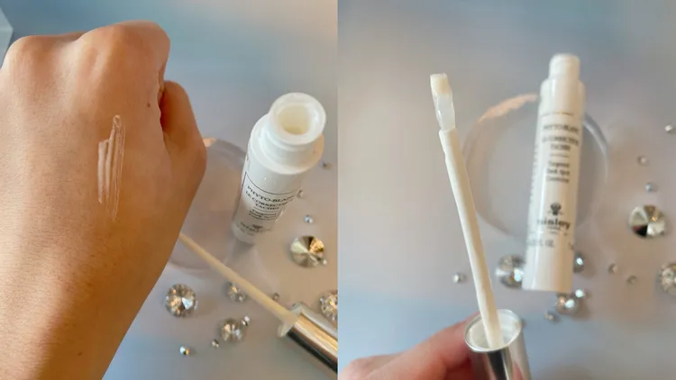 璀璨鑽白激光淨點精華筆擁有清透乳液質感。張家玲攝