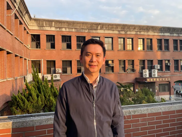 竹北市長鄭朝方。張沛森攝