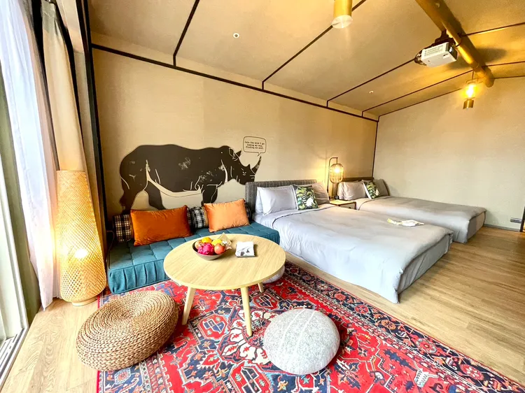 11坪、兩張中床的「探索庭園客房」。曾仲葳攝