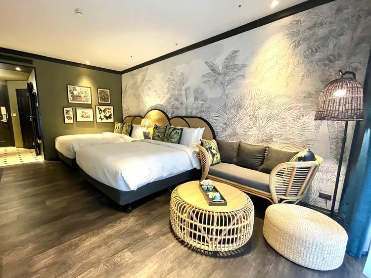 11坪、兩張中床的「發現庭園客房」。曾仲葳攝