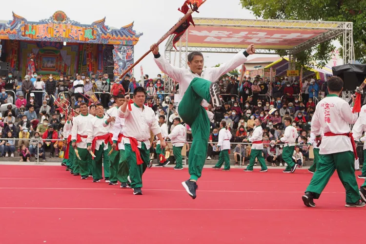 內門橫山宋江陣起於清乾隆時期，為「平埔三宋江」之一。觀光局提供
