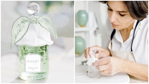 純白陶瓷鈴蘭花搭嫩綠蝴蝶結 嬌蘭年度夢幻鈴蘭香全球限量5000瓶