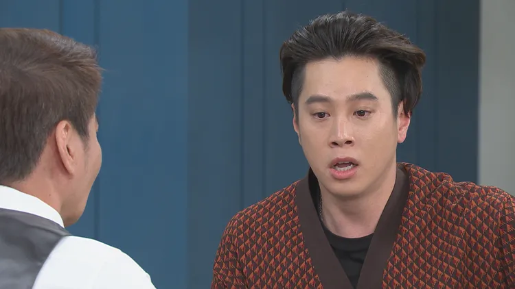 吳東諺戲外對於角色殺害自己姑姑的真相不敢置信。民視提供