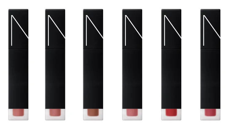 NARS雲霧唇露（左起）#888、#319、#317、#318、#320、#321，各1000元。品牌提供
