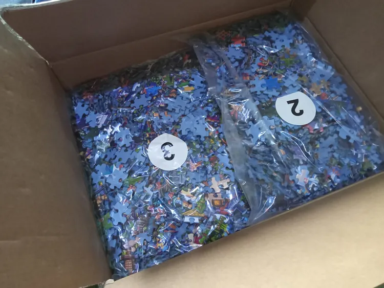 拼圖每一包都有數字可比對參考圖片。引自好市多商品經驗分享區
